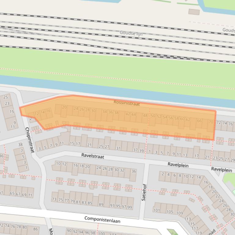 Kaart van postcodegebied 2807HK.