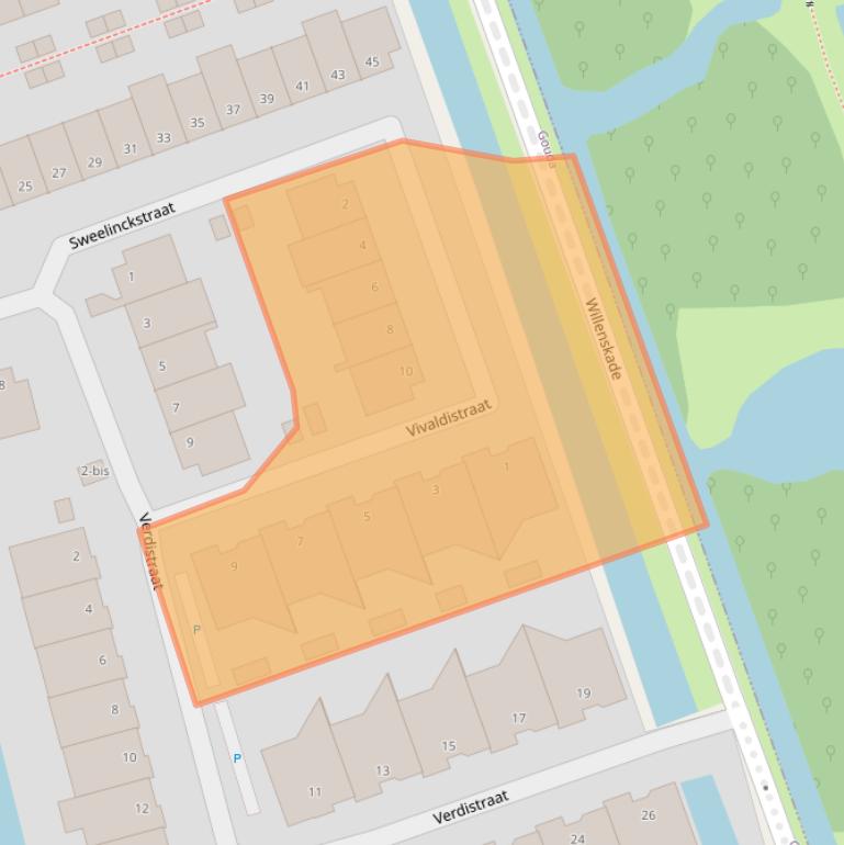 Kaart van postcodegebied 2807HT.