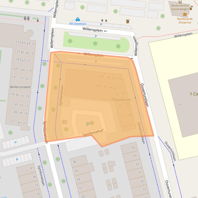 Kaart van postcodegebied 2807JW.