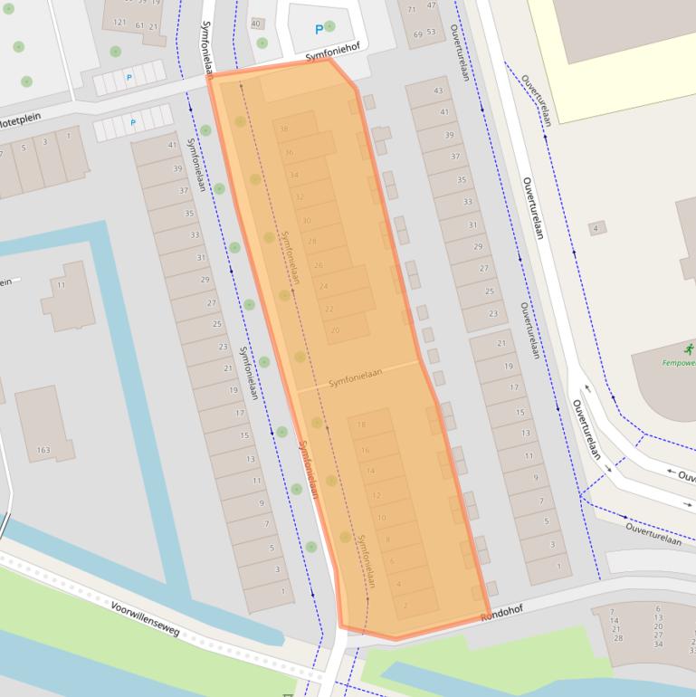 Kaart van postcodegebied 2807JX.