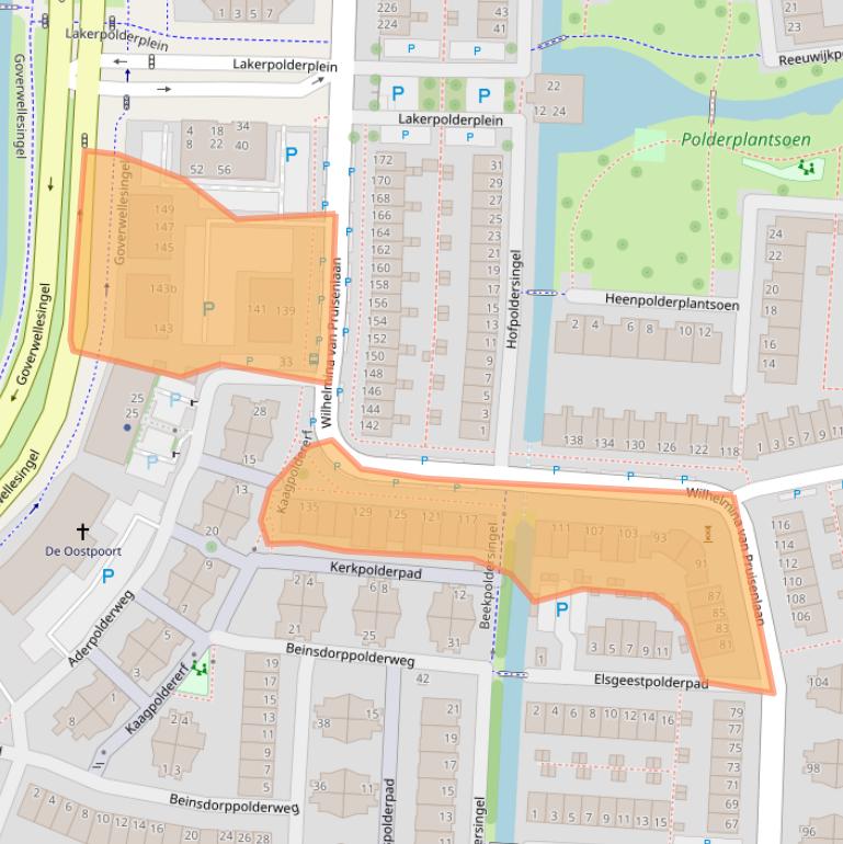 Kaart van postcodegebied 2807KH.