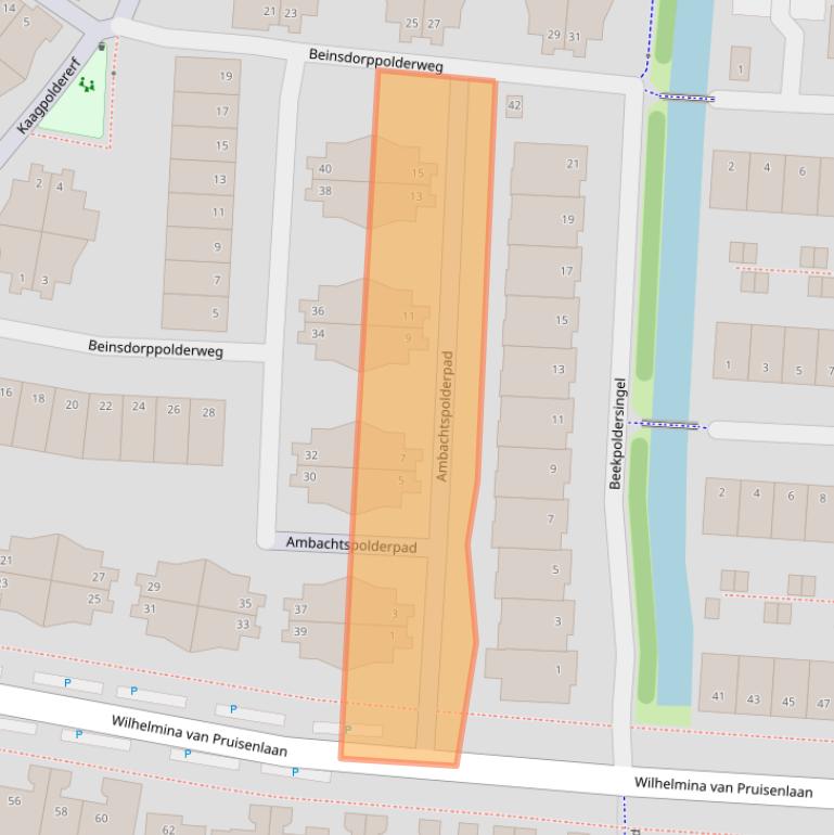 Kaart van postcodegebied 2807KV.