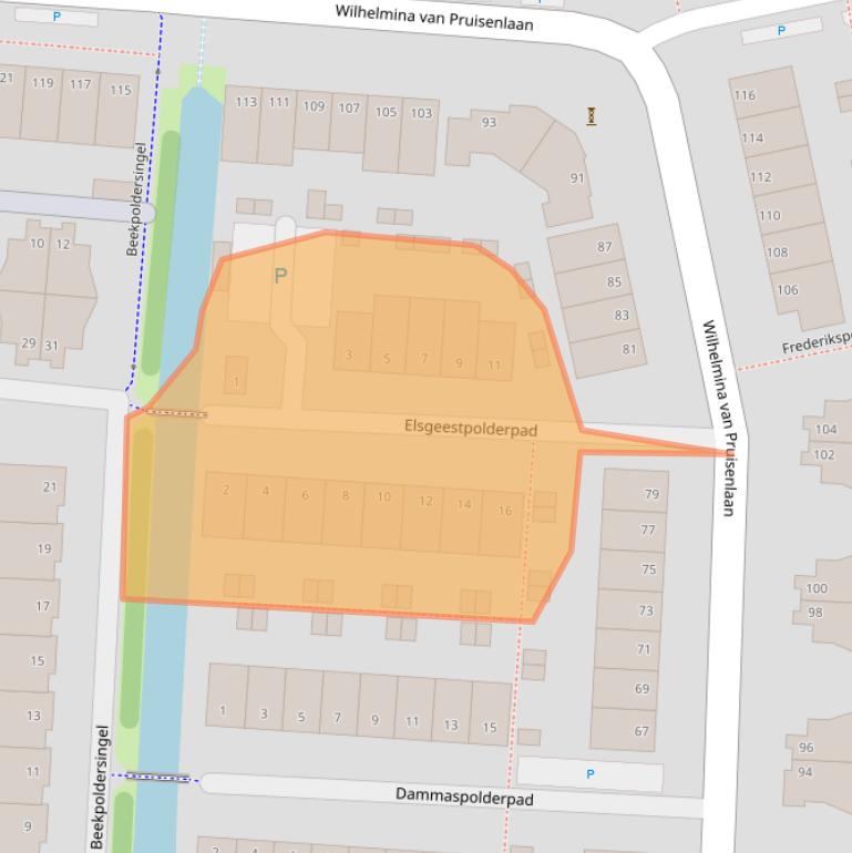 Kaart van postcodegebied 2807KZ.