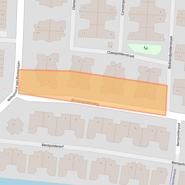 Kaart van postcodegebied 2807LC.