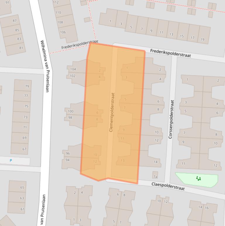 Kaart van postcodegebied 2807LE.