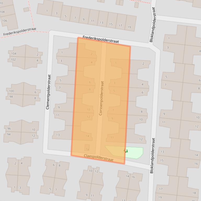 Kaart van postcodegebied 2807LG.