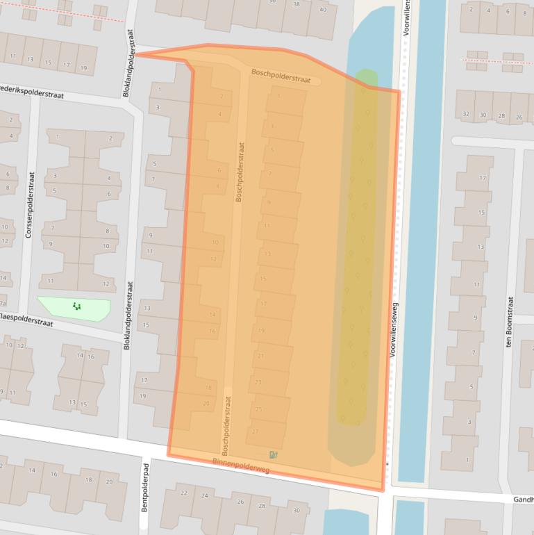 Kaart van postcodegebied 2807LJ.