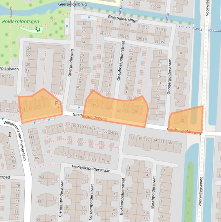 Kaart van postcodegebied 2807LM.