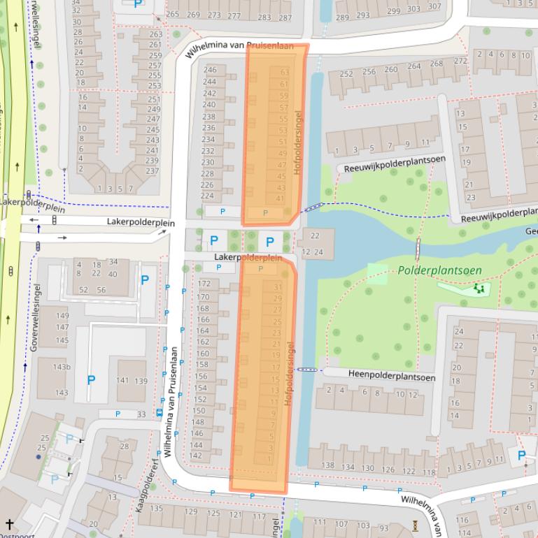 Kaart van postcodegebied 2807LW.