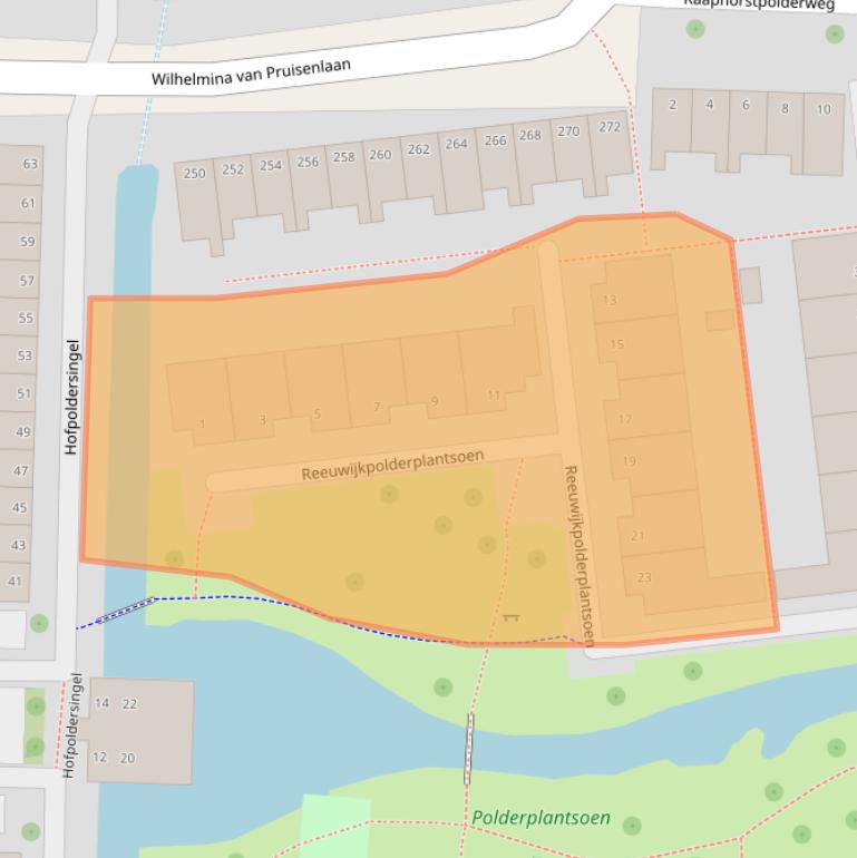 Kaart van postcodegebied 2807LX.