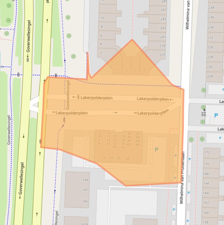 Kaart van postcodegebied 2807MA.
