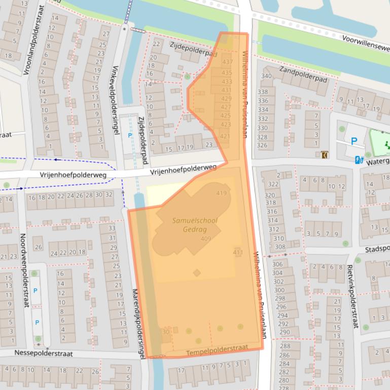 Kaart van postcodegebied 2807MH.