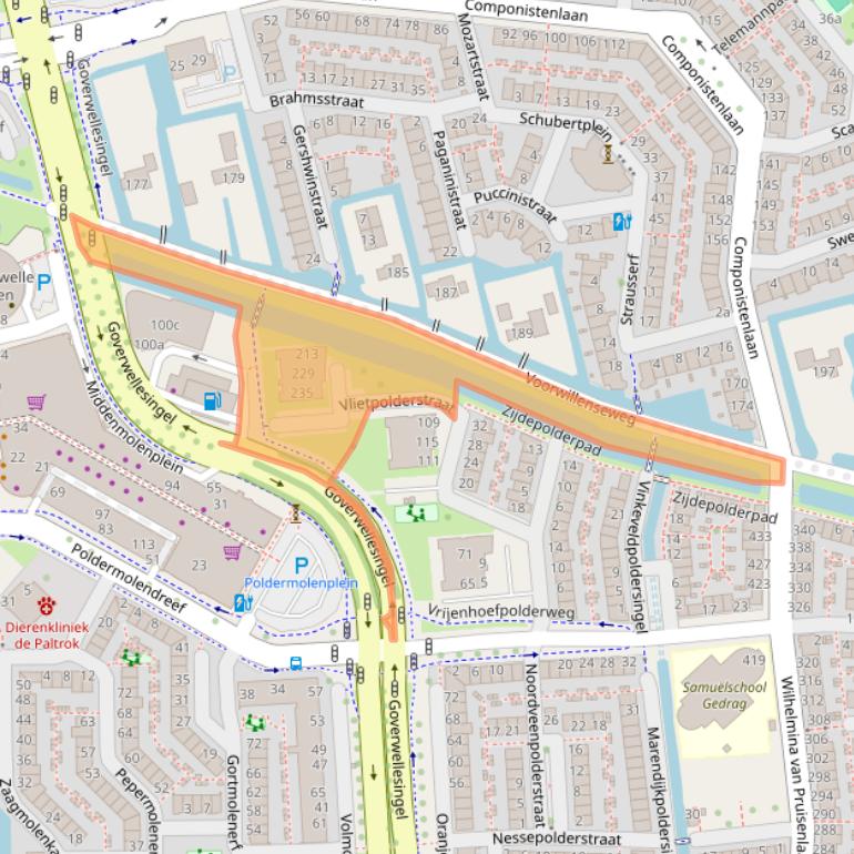 Kaart van postcodegebied 2807NP.