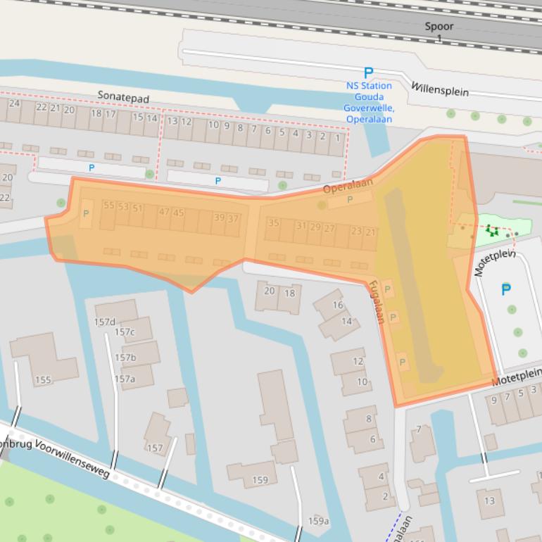 Kaart van postcodegebied 2807PB.