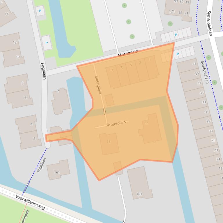 Kaart van postcodegebied 2807PC.