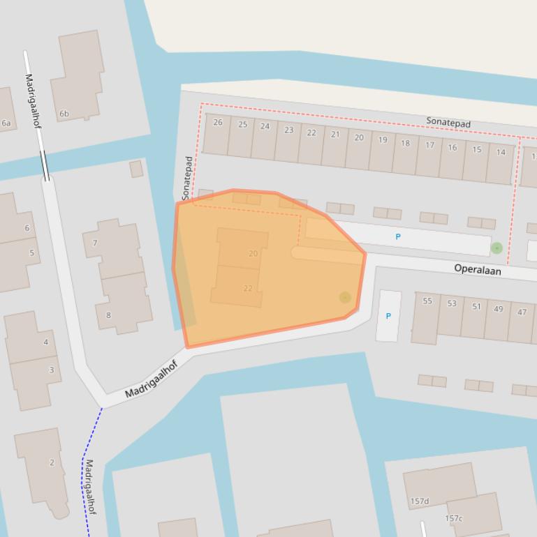 Kaart van postcodegebied 2807PG.