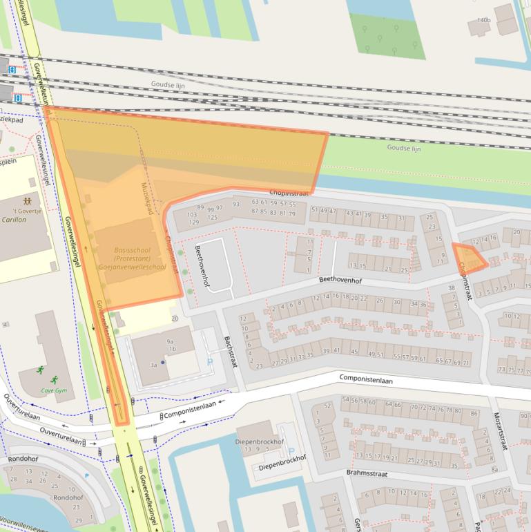 Kaart van postcodegebied 2807PS.