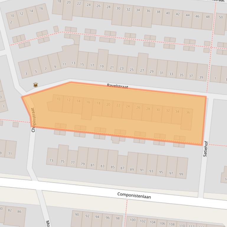 Kaart van postcodegebied 2807PW.