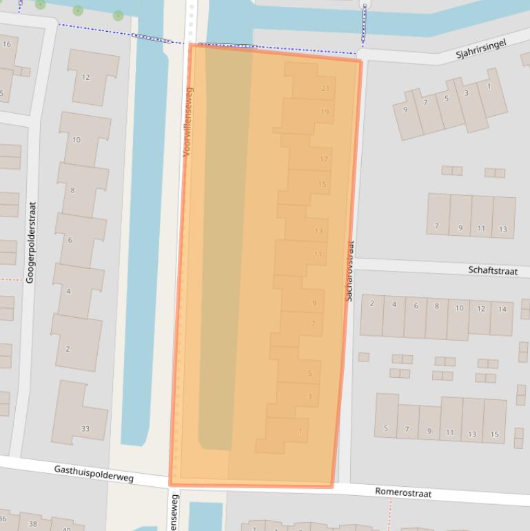 Kaart van postcodegebied 2807RL.