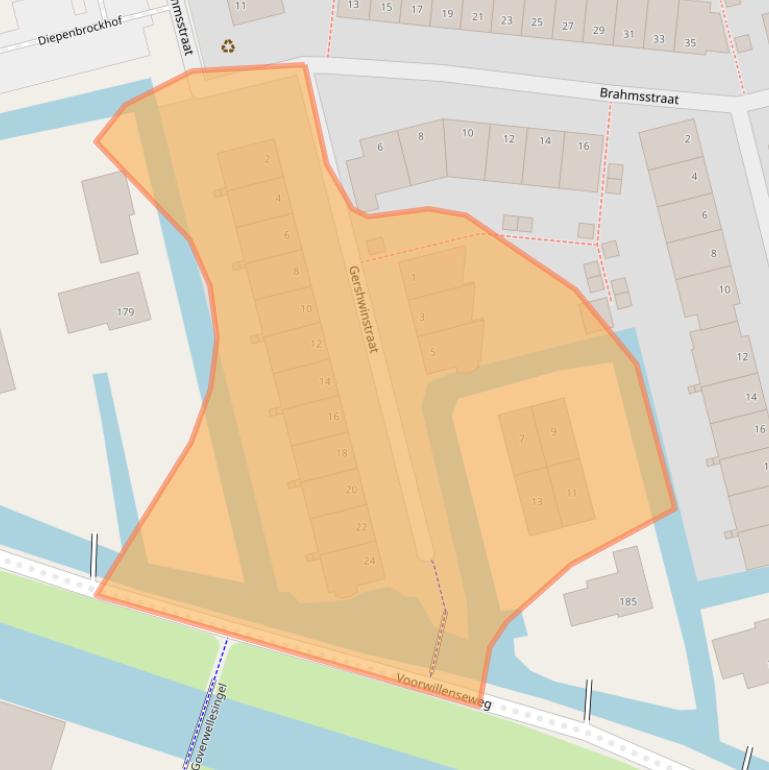 Kaart van postcodegebied 2807SG.