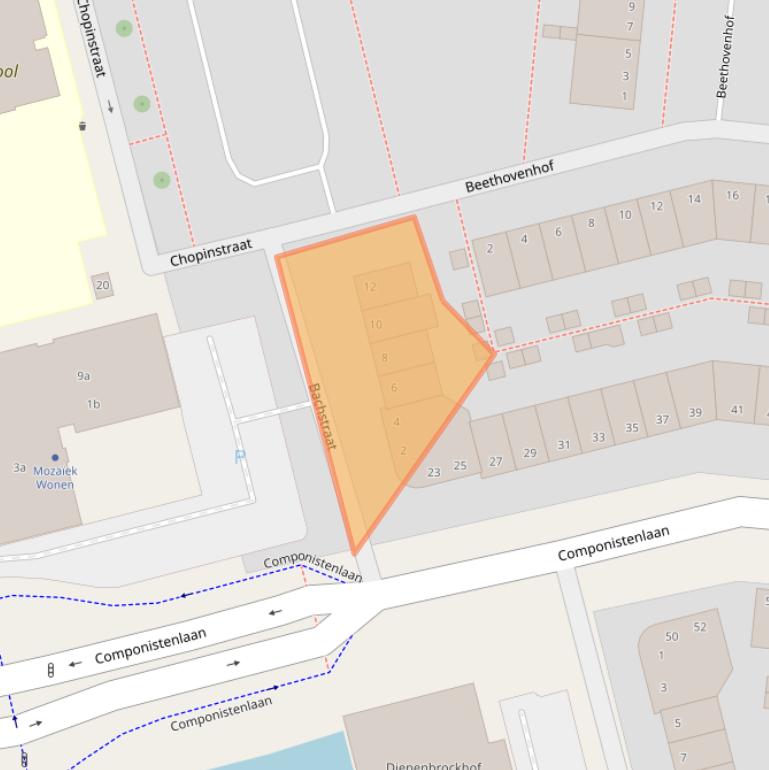 Kaart van postcodegebied 2807SL.