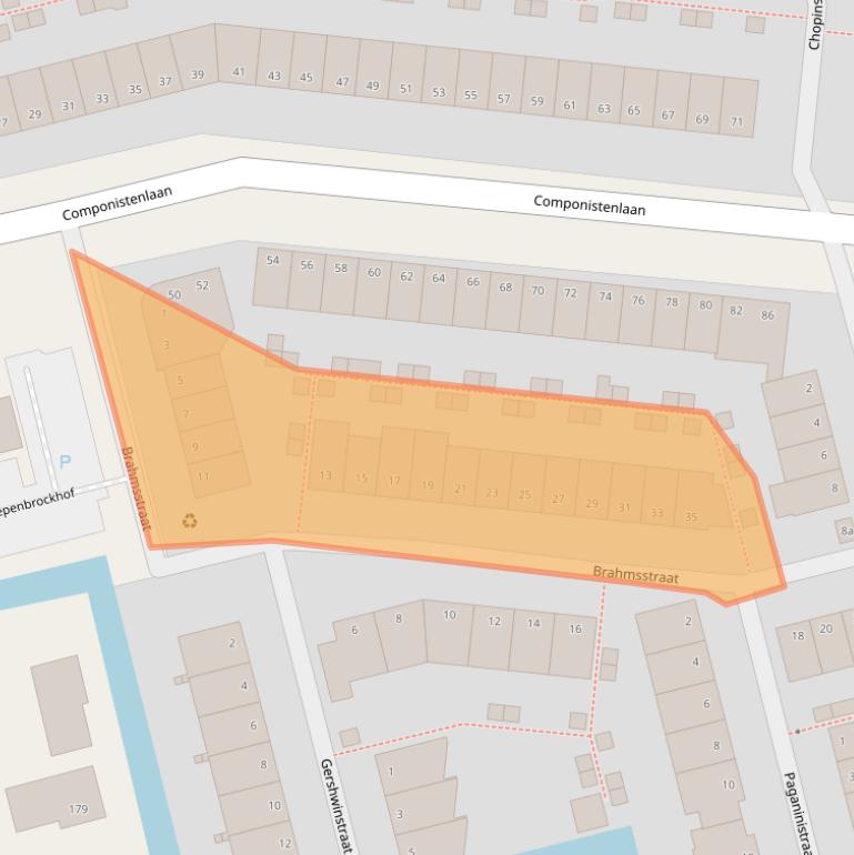 Kaart van postcodegebied 2807SM.