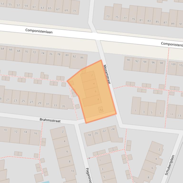 Kaart van postcodegebied 2807SP.