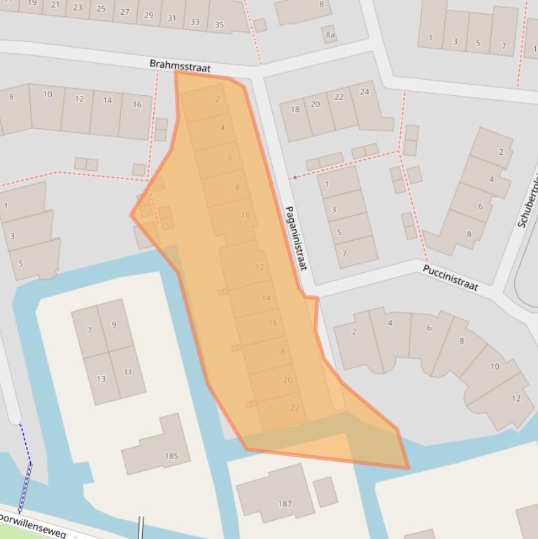 Kaart van postcodegebied 2807SR.