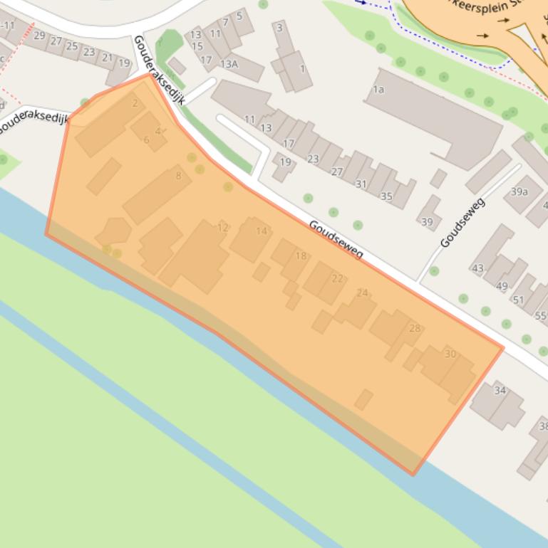 Kaart van postcodegebied 2808NJ.