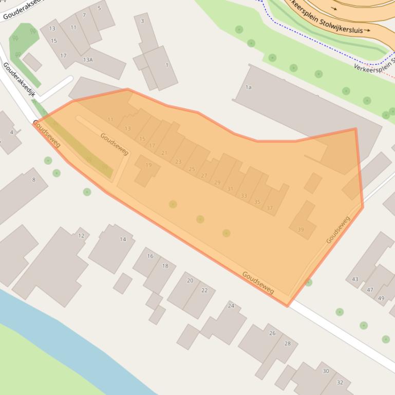 Kaart van postcodegebied 2808NL.