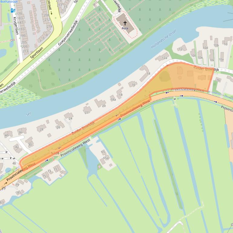 Kaart van postcodegebied 2808PA.