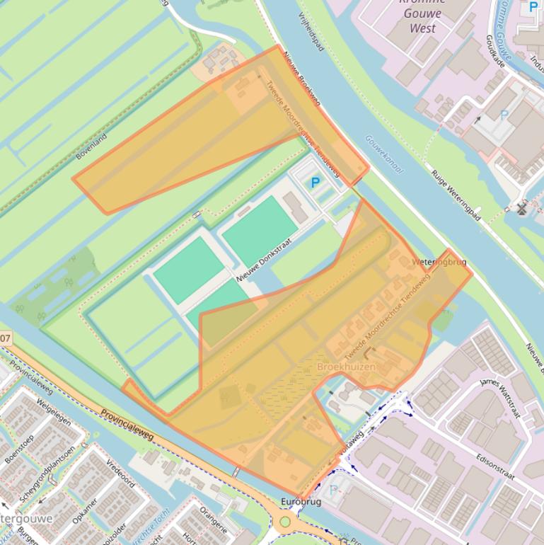 Kaart van postcodegebied 2809NC.