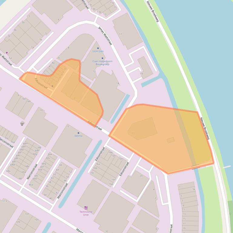 Kaart van postcodegebied 2809PC.