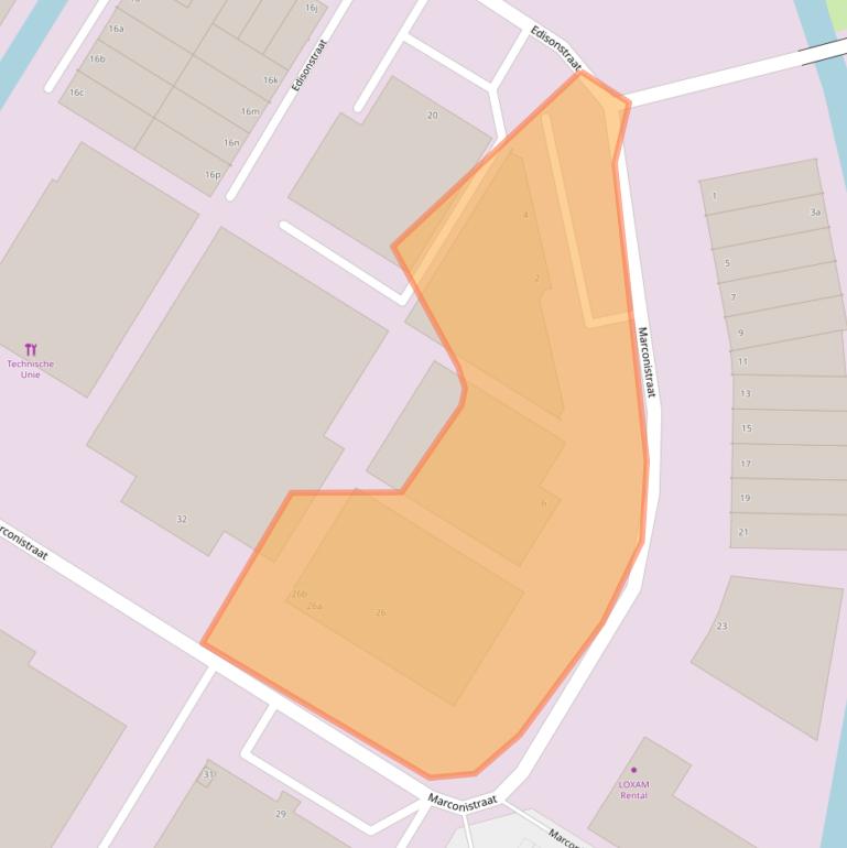 Kaart van postcodegebied 2809PD.