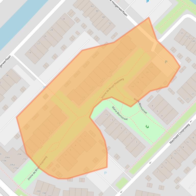 Kaart van postcodegebied 2809PW.