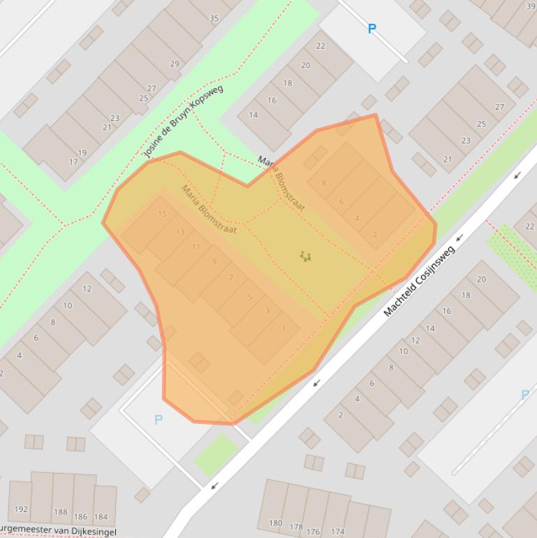 Kaart van postcodegebied 2809PX.