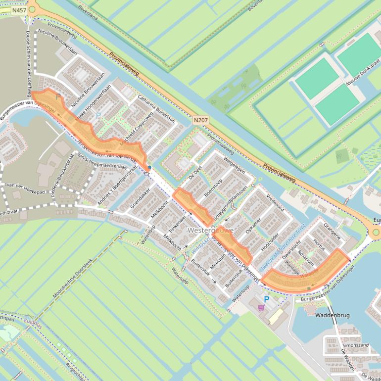 Kaart van postcodegebied 2809RD.