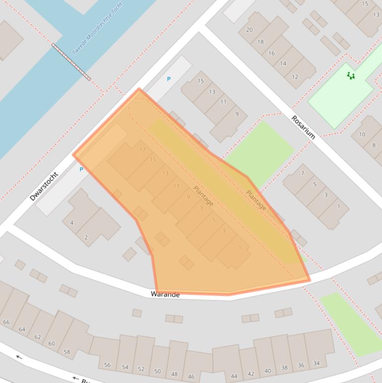 Kaart van postcodegebied 2809RG.