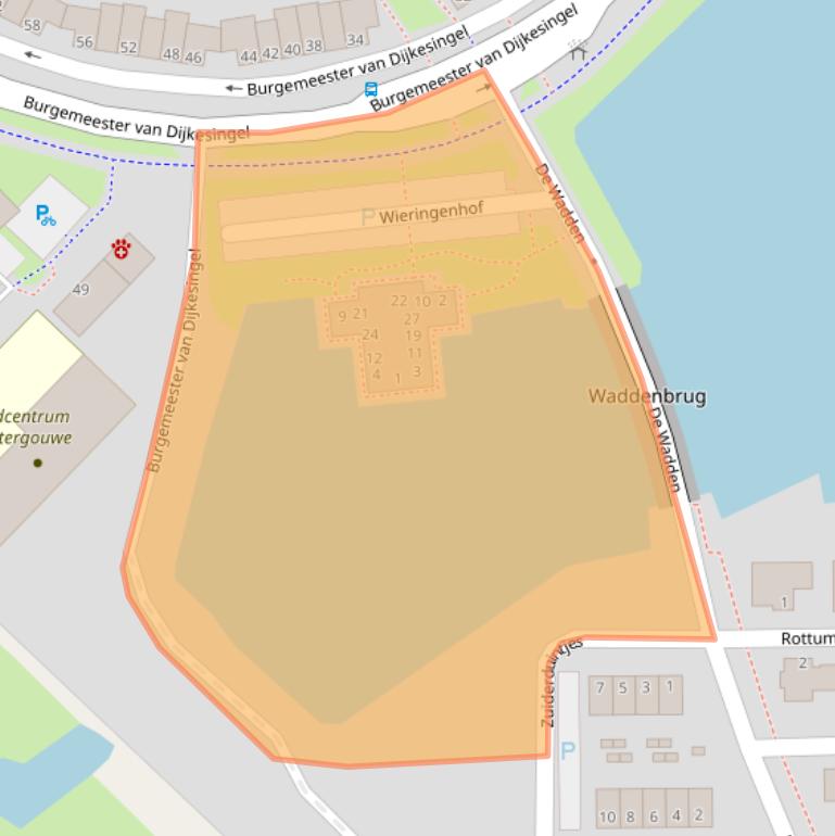 Kaart van postcodegebied 2809RH.