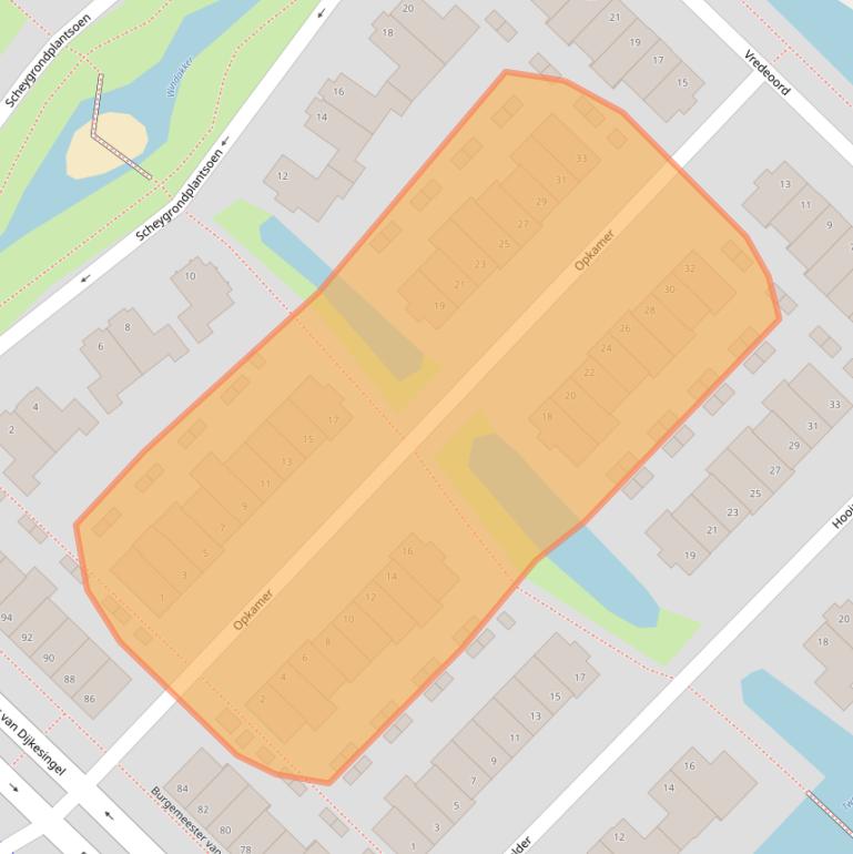Kaart van postcodegebied 2809RL.