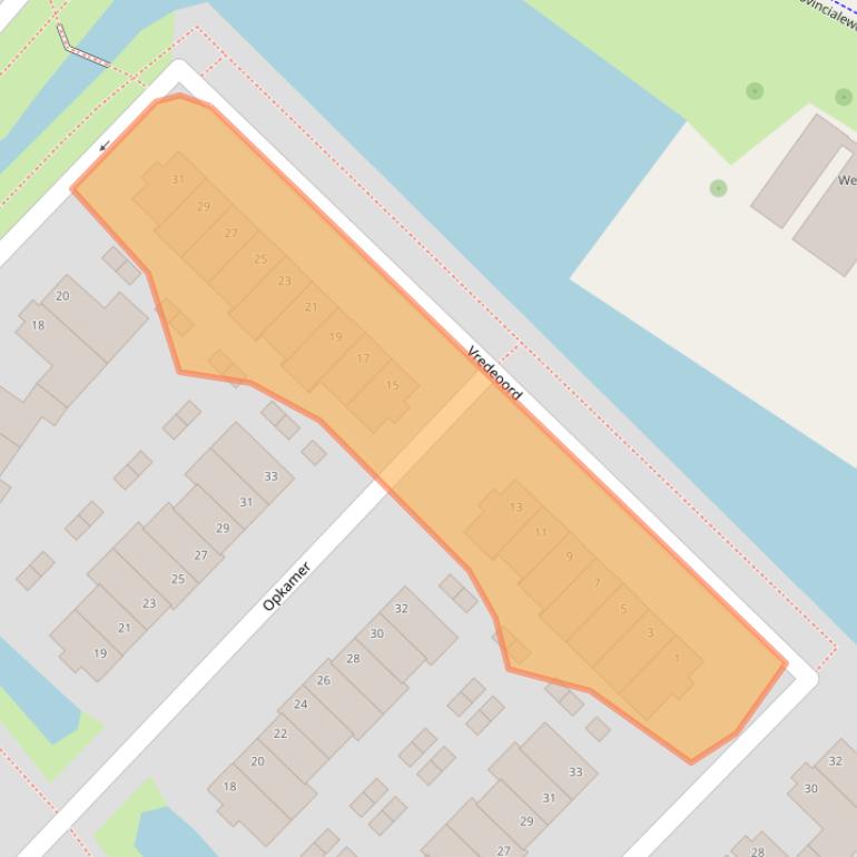 Kaart van postcodegebied 2809RN.