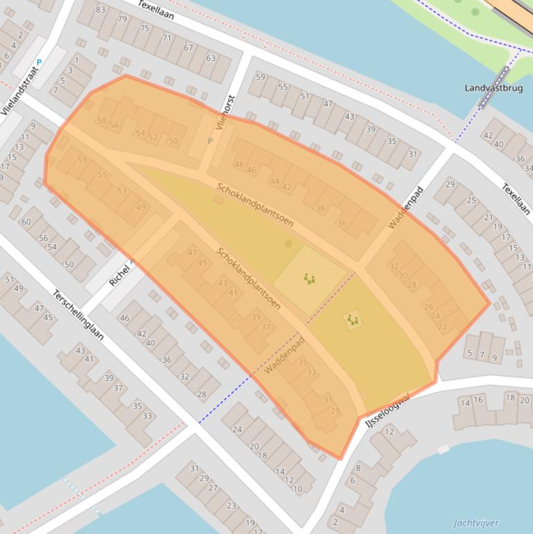 Kaart van postcodegebied 2809SL.