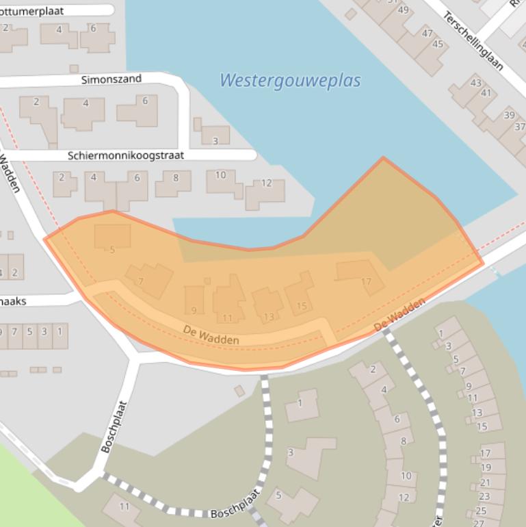 Kaart van postcodegebied 2809ST.