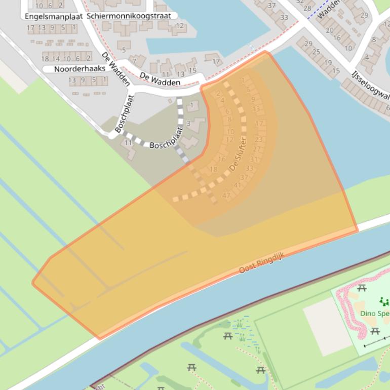 Kaart van postcodegebied 2809SW.