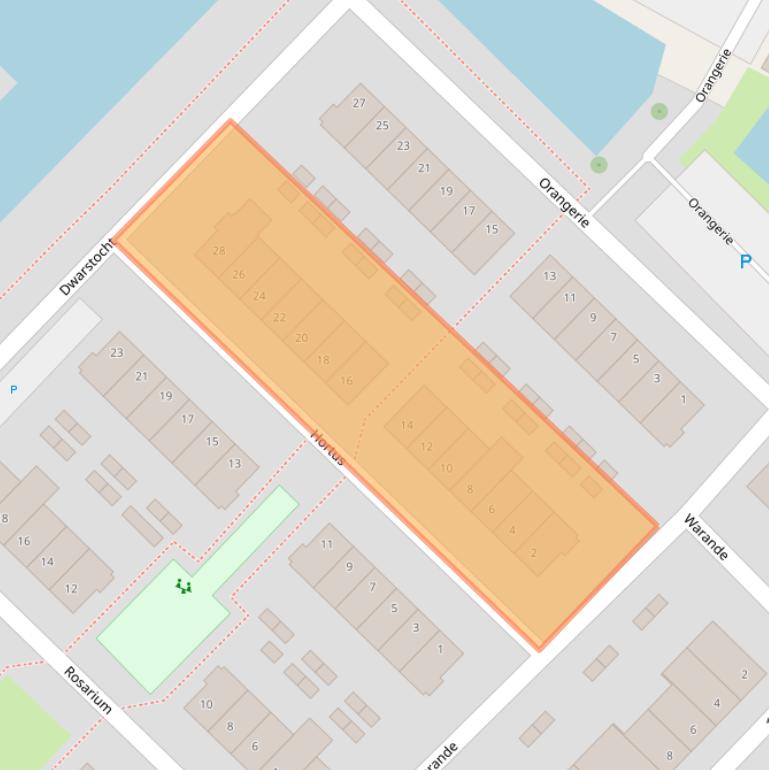 Kaart van postcodegebied 2809TD.