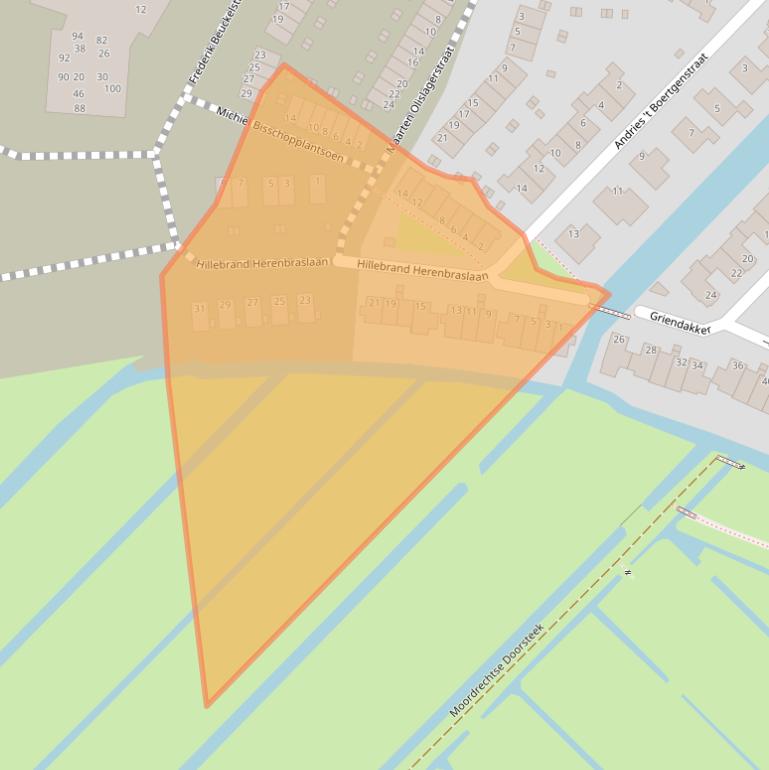 Kaart van postcodegebied 2809TK.