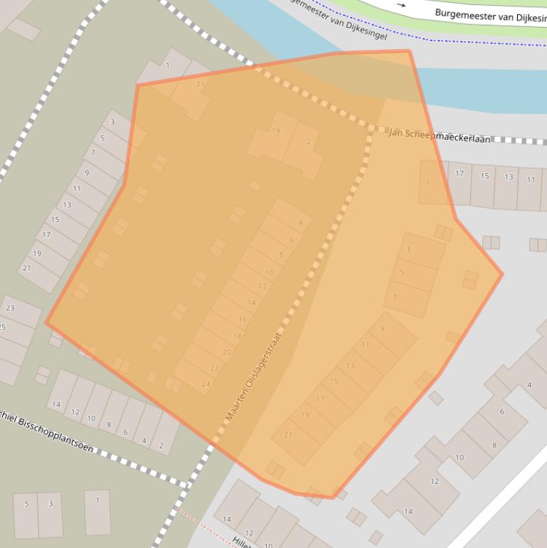 Kaart van postcodegebied 2809TL.