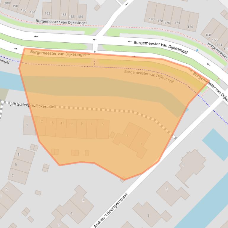Kaart van postcodegebied 2809TM.