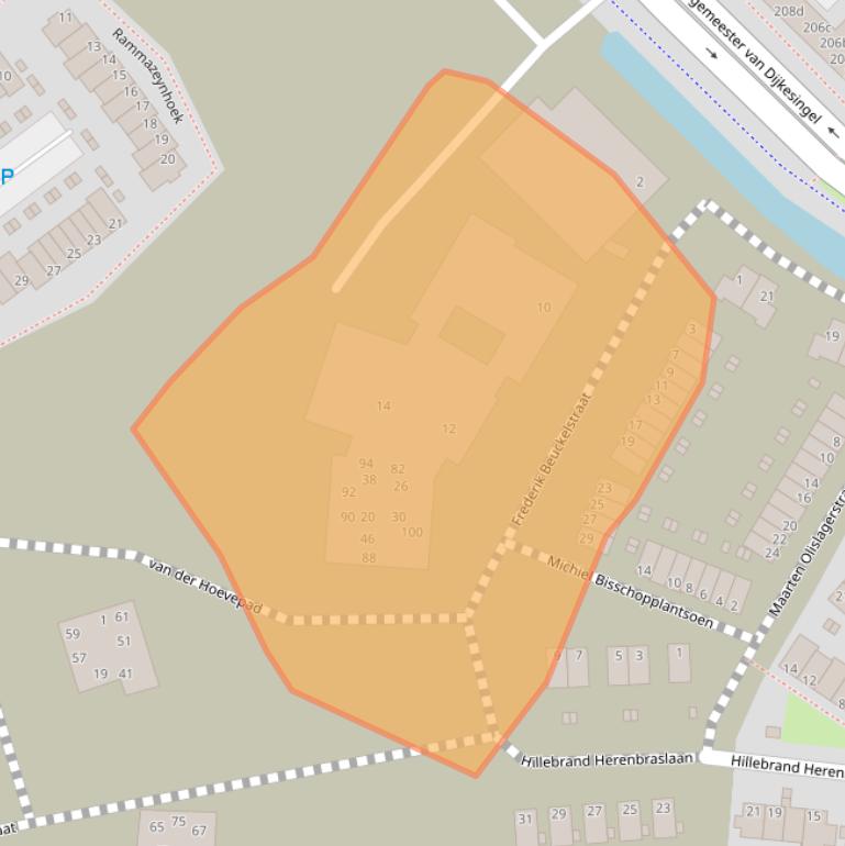Kaart van postcodegebied 2809TR.