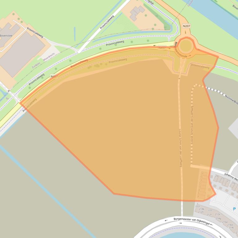 Kaart van postcodegebied 2809VB.